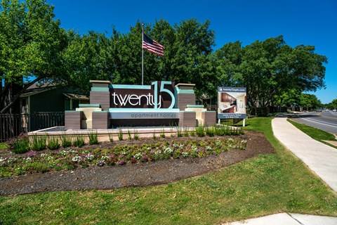 exterior shot of north austin apartments logo